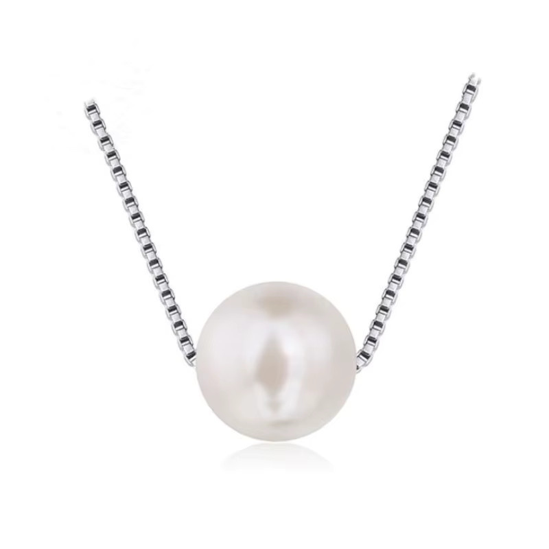 Halskette 925 Silber, Perle, Damen - Bild 4