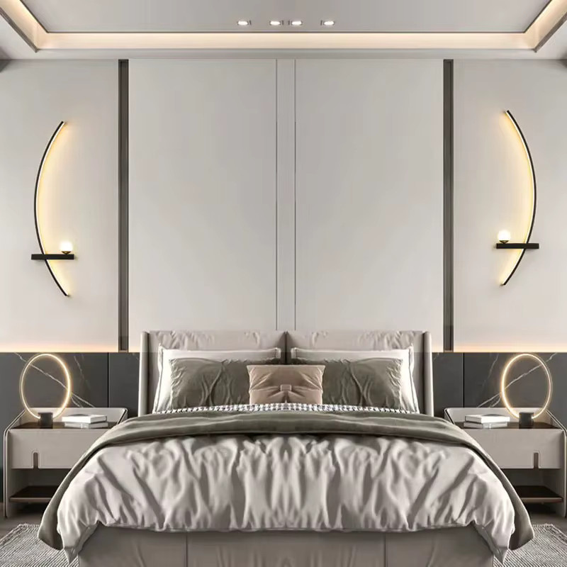 CETANT Moderne LED-Wandleuchte Mond Modell in Schwarz oder Weiß für Wohnzimmer, Schlafzimmer und Flur mit warmweißem Licht - Bild 2