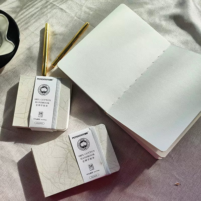 POTENTATE Aquarell-Papierblock aus 100 % Baumwolle, 24 Blatt, Gelb - Bild 3