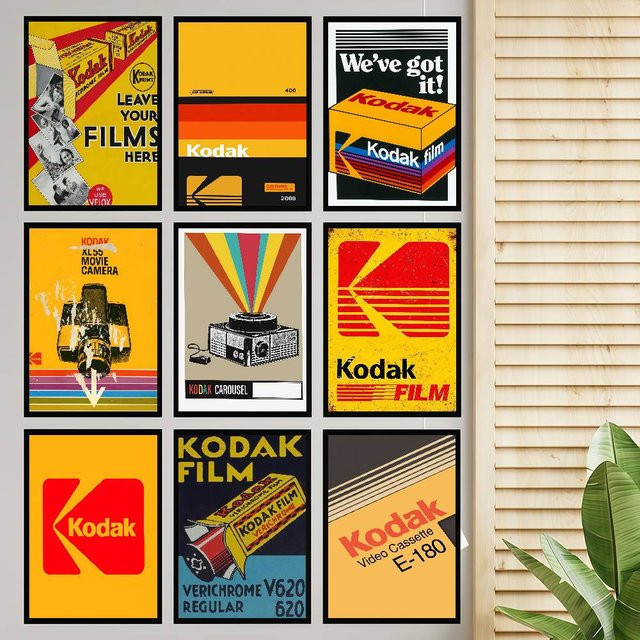 Selbstklebende Retro Kunst Poster Aufkleber von moetch in Multicolor aus Kraftpapier - Bild 1