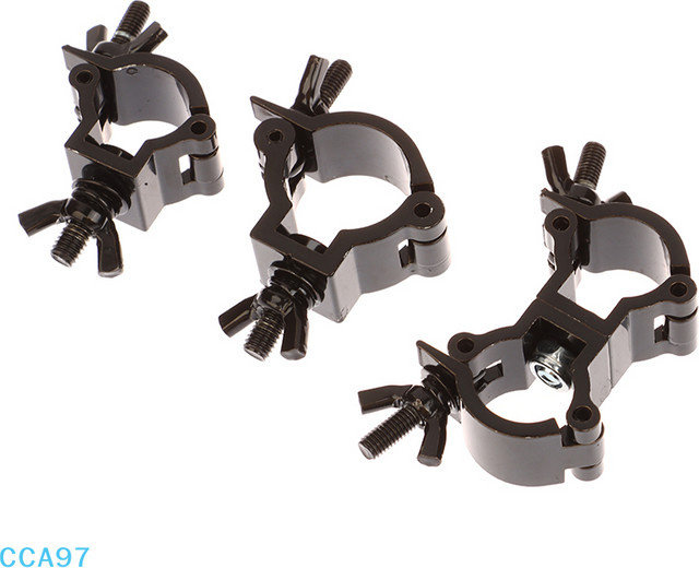 KOQZM Aluminium-Drehgelenk mit Trussklemme und Haken für Bühnenbeleuchtung, Kupplungsrohr 18–52 mm, Belastbarkeit bis 100 kg - Bild 1