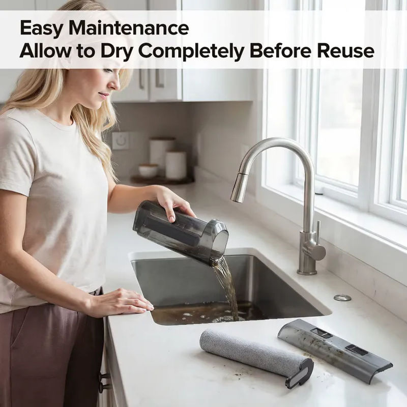 Lubluelu Kabelloser Nass-Trocken-Staubsauger mit Wischfunktion in Schwarz mit Kantenreinigung, Selbstreinigungsfunktion und Smart-Home-Integration - Bild 6