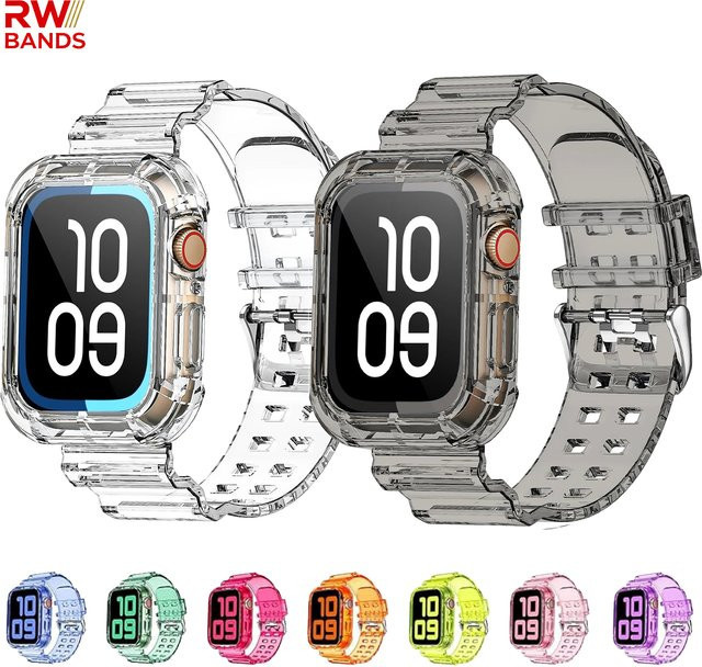RWBANDS Uhrenarmband Kunststoff, transparent, für Apple Watch - Bild 1