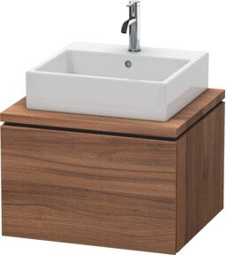 Duravit Waschtischunterschrank L-Cube in Nussbaum Natur mit einem Auszug, B: 62 cm, T: 54,7 cm, H: 40 cm - Bild 1
