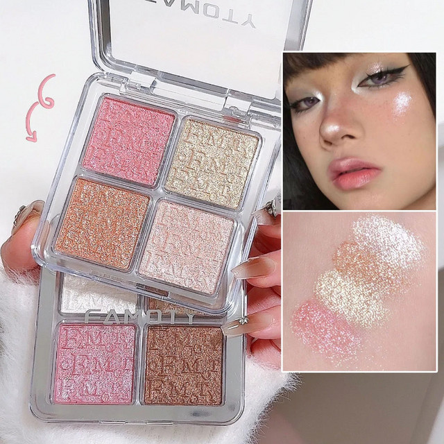 Handaiyan Puder Palette, 4 Farben, Schimmernd, Unisex - Bild 1