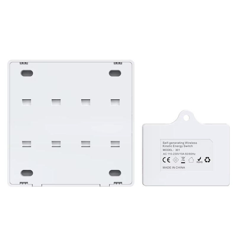 Lunzo QX-301 RF433 Drahtloser Wandschalter mit kinetischer Energie in Weiß, wasserdichte Fernbedienung ohne Batterie - Bild 2