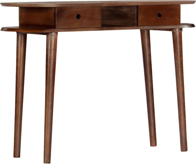 Konsolentisch aus massivem Akazienholz von Yiwydaa in Braun, B/T/H: 110 x 35 x 76 cm - Bild 1