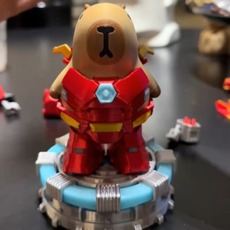 Fondjoy Marvel Capybara Iron Man, Magnetische Figur, 3D-Gedruckt, Sammlermodell - Bild 2