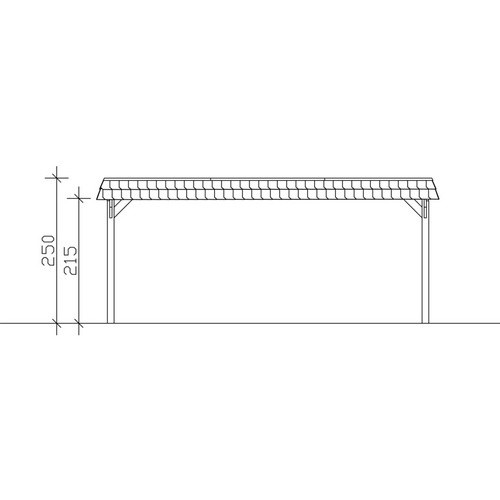 Skan Holz Carport Spessart aus Nadelholz in Grün mit flacher Dachform und EPDM Dachbahn, B/T: 585 x 893 cm, Höhe: 250 cm - Bild 4