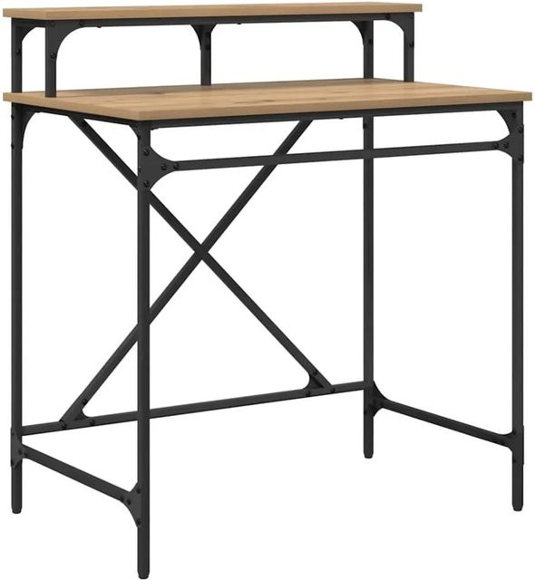 vidaXL Schreibtisch Artisan-Eiche in Braun aus Holzwerkstoff, B: 80 cm, T: 50 cm, H: 90 cm - Bild 1