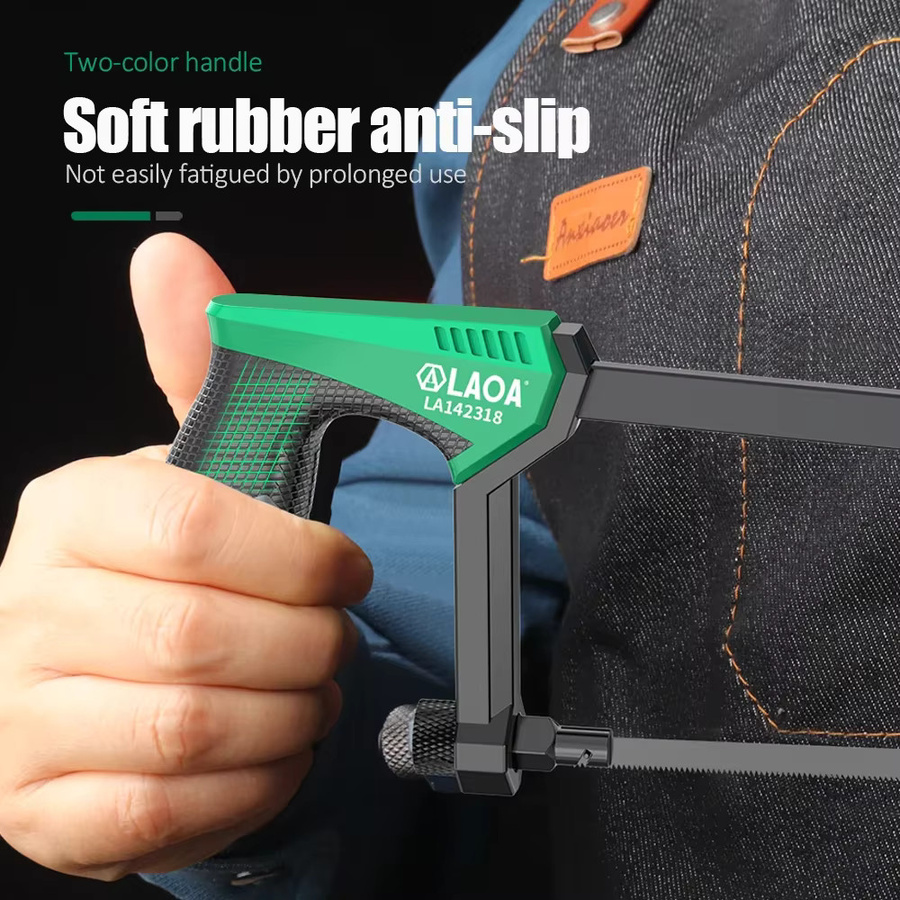 LAOA Mini-Bügelsäge in Grün mit 15,2 cm Rahmen für die manuelle Holzbearbeitung - Bild 4