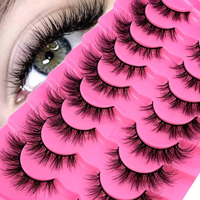 HBZGTLAD Künstliche Wimpern, 3D-Nerzwimpern, Black, Natürlich - Bild 1