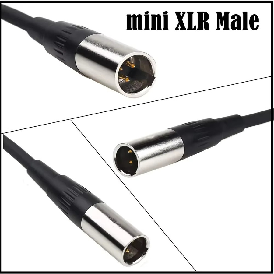 BSN Mini-XLR-3-PIN auf XLR-3-PIN Audiokabel in Schwarz, Länge: 1,5 m - Bild 2