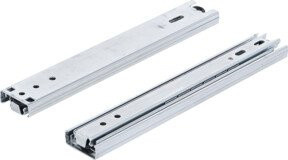 BGS Schubladen-Laufschienen mit Kugellager für Metall-Werkzeugkoffer Art. 3312, 2-teilig, Silber - Bild 1