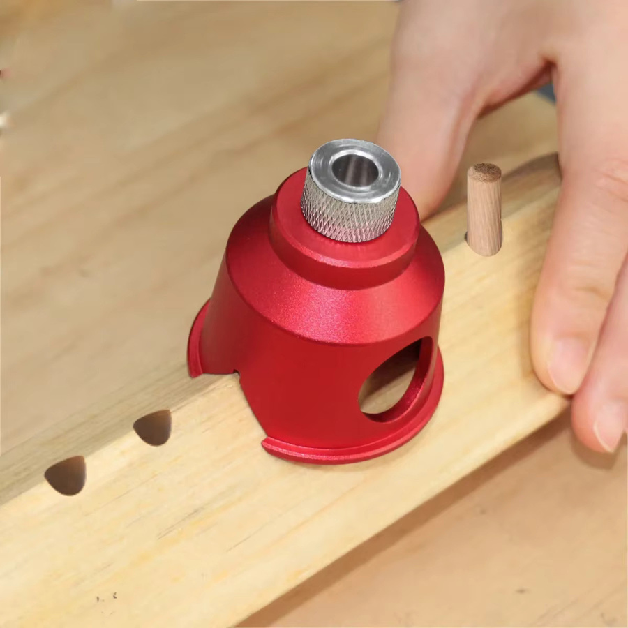 Wnew Lochbohrpositionierer aus Aluminium für 3–10 mm mit 8 Bohrerbuchsen und 3 Bohrer-Dübel-Spleißbohrführung - Bild 5