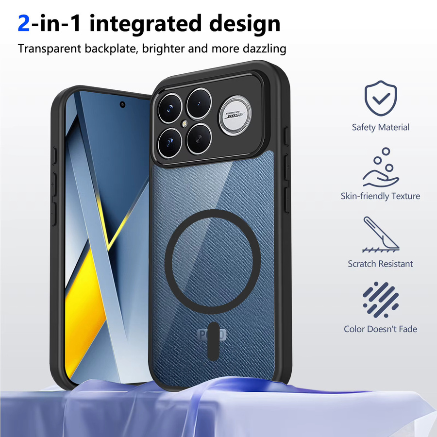 Transparente magnetische Handyhülle für Poco F8 Pro und Poco F8 Ultra mit kabelloser Ladefunktion und stoßfestem Schutz - Bild 2