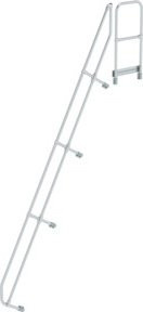 Günzburger Handlauf für Aluminium-Treppen mit Plattform, Silber, rund - Bild 1