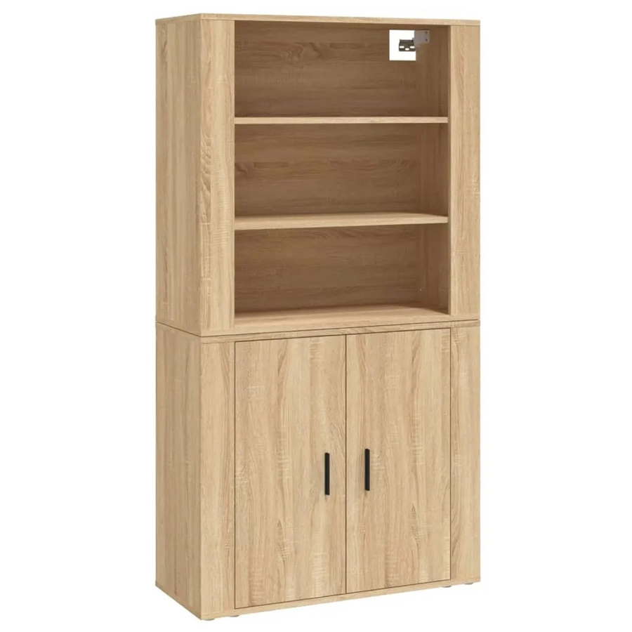 vidaXL Highboard Sonoma Eiche in Braun aus Holzwerkstoff B/T/H: 150 x 33 x 80 cm - Bild 2