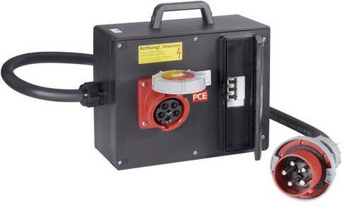 PCE CEE Stromverteiler 400V 125A 3-Phasen Wandmontierbar Schwarz - Bild 1