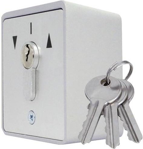 Kaiser Nienhaus Torantrieb Schlüsseltaster Aufputz in Silber aus Metall - Bild 1