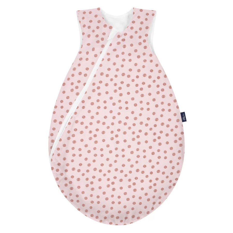 Alvi Sommer-Schlafsack Sommertraum aus Bio-Baumwolle Curly Dots in Pink, Größe 110 cm - Bild 1