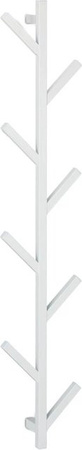 Relaxdays Wandgarderobe in Baumform aus Stahl in Weiß mit 8 Haken, B/T/H: 100,5 x 19,5 x 7 cm