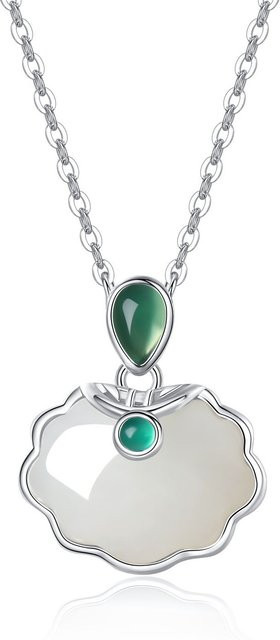 Anhänger Qinghai Hetian Jade, 925 Sterling Silber, Damen - Bild 1