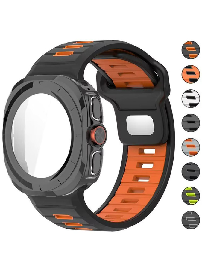 FancyWrist Uhrenarmband Silikon, Schwarz, Samsung Galaxy Watch Ultra 47 mm - Bild 6