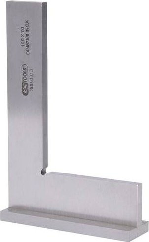 KS Tools Anschlagwinkel nach DIN 875/0 aus Edelstahl in Silber, B/T/H: 10,0 x 7,0 x 10,0 cm - Bild 1