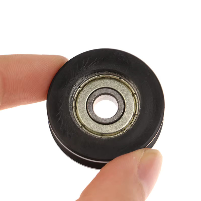 JETTING U-Nut-Rollenriemenscheibe mit 626-Stahllager und beschichteter U-Form in Schwarz für Schiebetürfenster - Bild 2