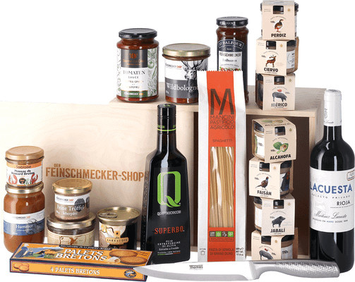 Thomas Rosenthal Feinschmecker Präsentbox Wein Feinkost - Bild 1