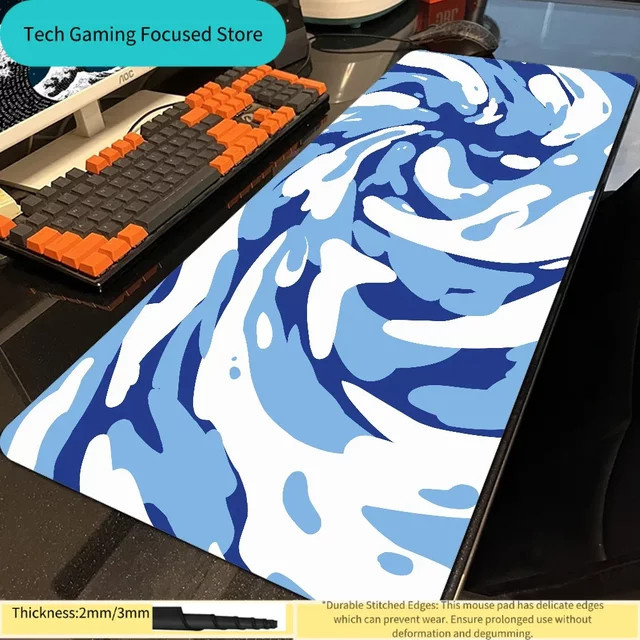 Potdemiel Strata Liquid XXL Kunst-Swirl-Mauspad und Tastaturunterlage für Gamer - Bild 1