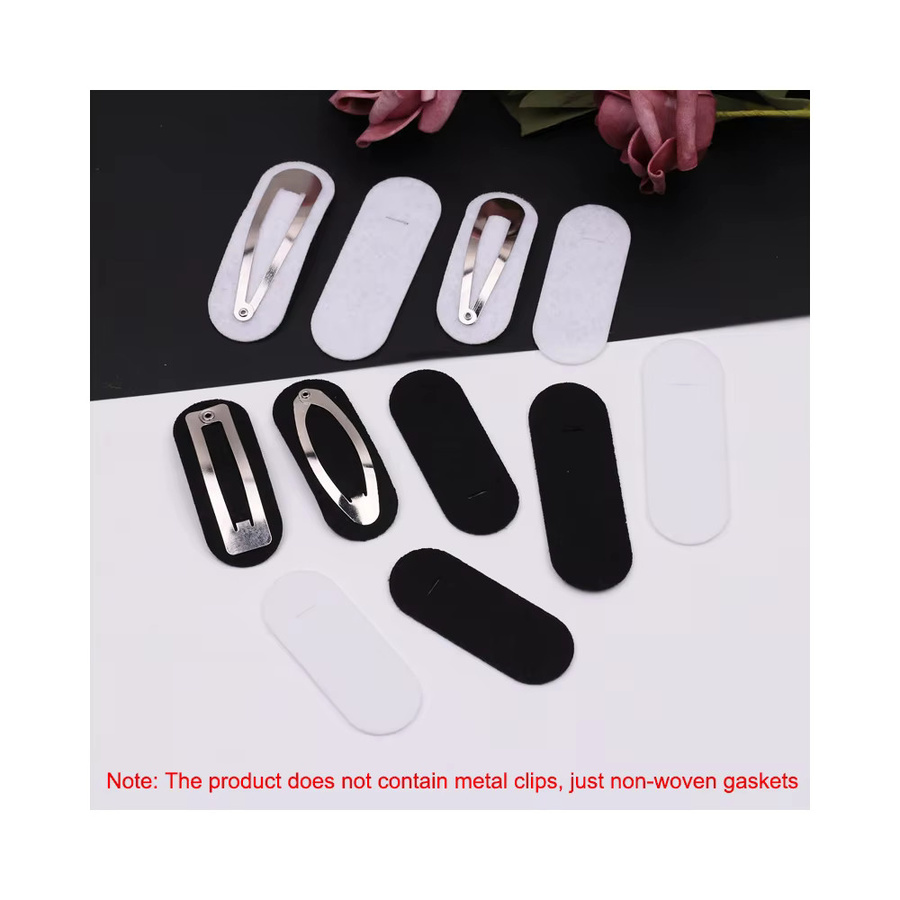 100 Stück Tropfen-Snap-Clips, Filzgleiter, oval, Vliesstoff - Bild 6