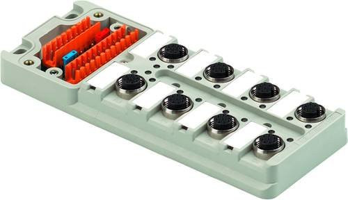 Weidmüller SAI-4-M 5P M12 UT 1701231000 Sensor/Aktorbox passiv, M12-Verteiler mit Metallgewinde, Grau, 2 Stück - Bild 1