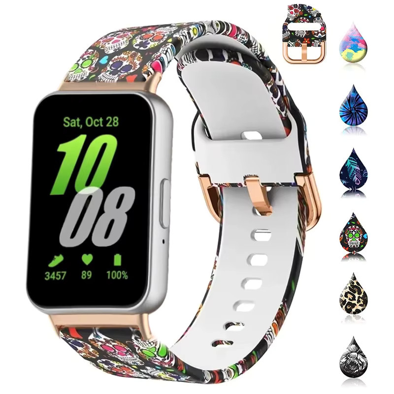Uhrenarmband Silikon, Samsung Galaxy Fit 3, bunt, Damen - Bild 4