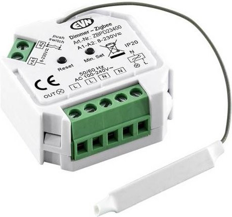 EVN ZBPD23400 Dimmer-Empfänger mit Zigbee für Philips Hue und Amazon Alexa in Weiß - Bild 1