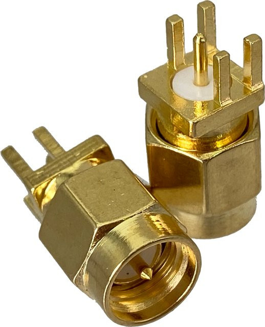 10 Stück SMA Stecker Lötplatine Clip Rand Montage mit Drahtklemmen in Gold - Bild 1
