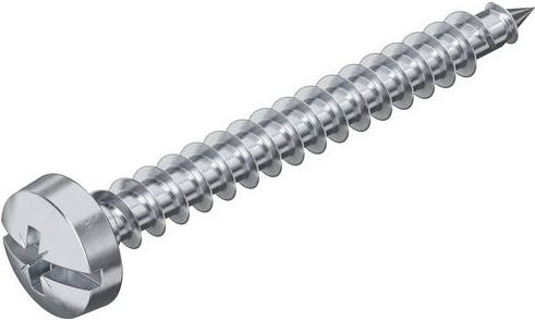 OBO Bettermann Sprintschraube 3195686 4758 Pozidriv aus verzinktem Stahl in Silber, Durchmesser: 5,0 mm, Länge: 50,0 mm - Bild 1