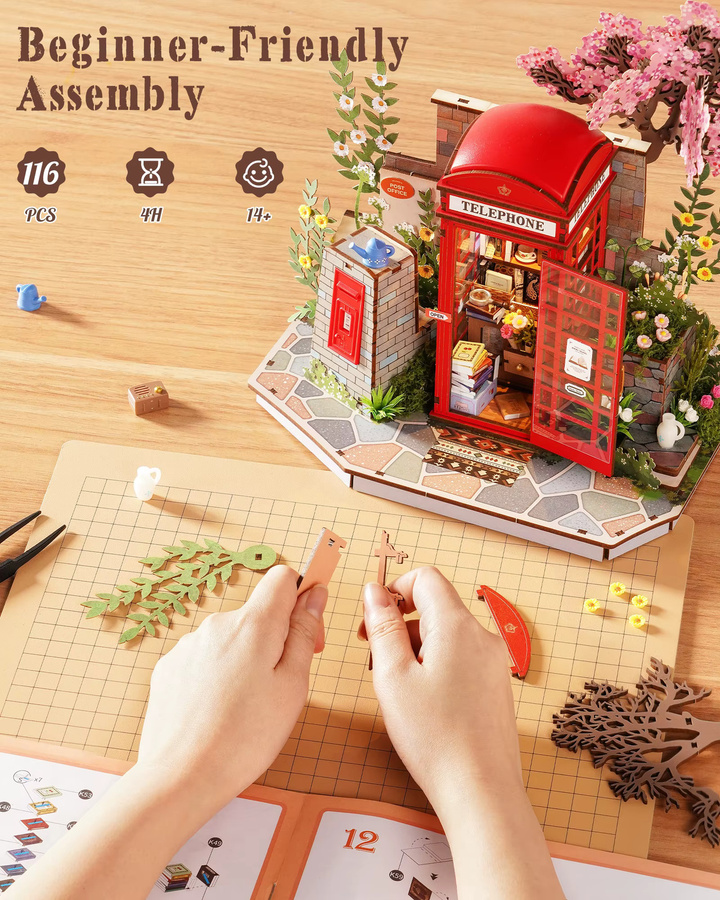 ROLIFE Blüten-Buchstand, 3D Holzpuzzle, ab 14 Jahren - Bild 5
