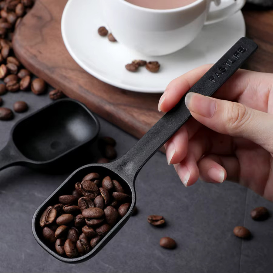 Messlöffel mit langem Griff für Kaffeebohnen und Pulver in Schwarz aus Kunststoff - Bild 3