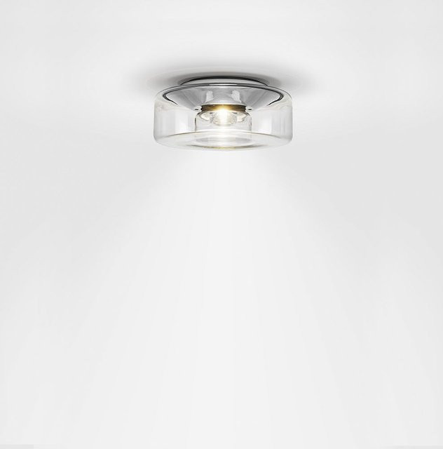 Serien Lighting Curling Ceiling S LED-Deckenleuchte mit transparentem Glasschirm und Chrom-Finish, Warmweiß 2700K - Bild 1