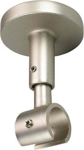 LIEDECO Deckenträger für Vorhangstangen aus Metall in Silber, Durchmesser: 16 mm - Bild 1