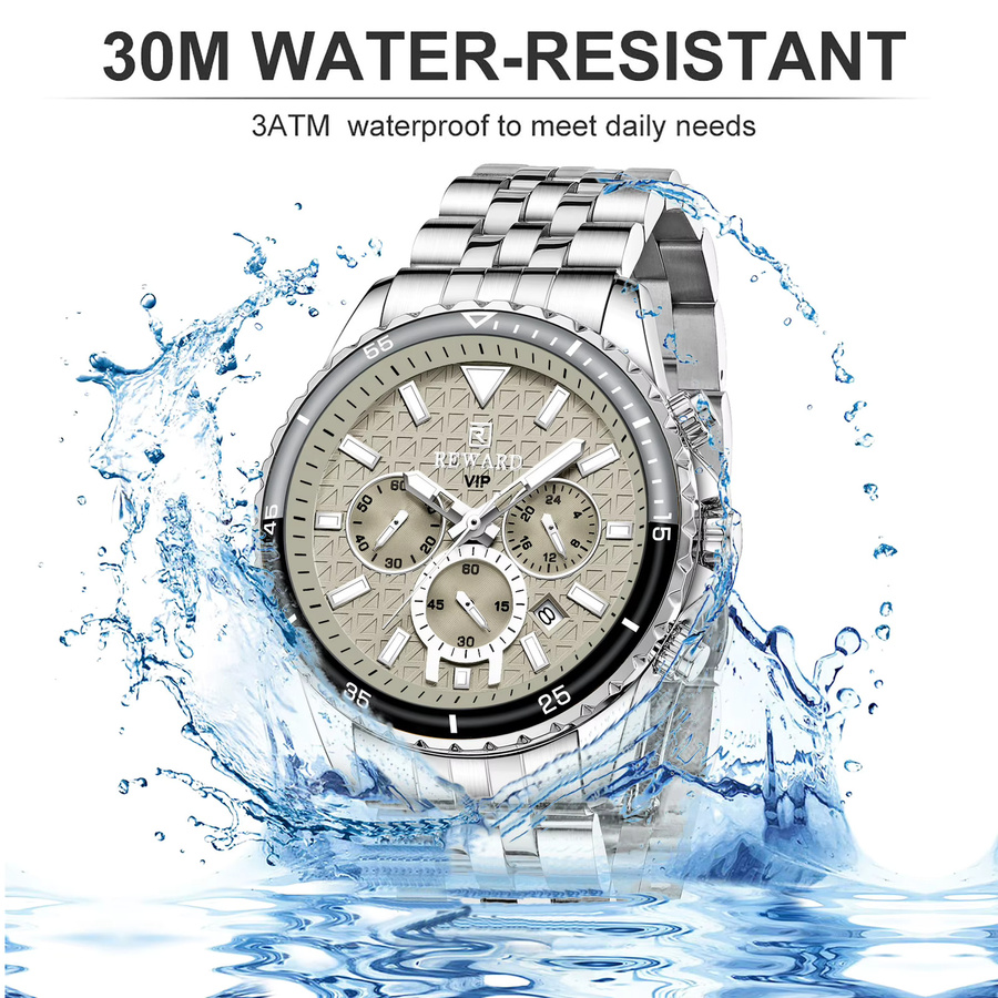 REWARD Chronograph, Edelstahl, Silber, Herren - Bild 5