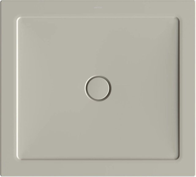 Bette Duschwanne Stage Extraflach Rechteck aus Stahl-Emaille in Stone, B/B: 100 x 90 cm - Bild 1