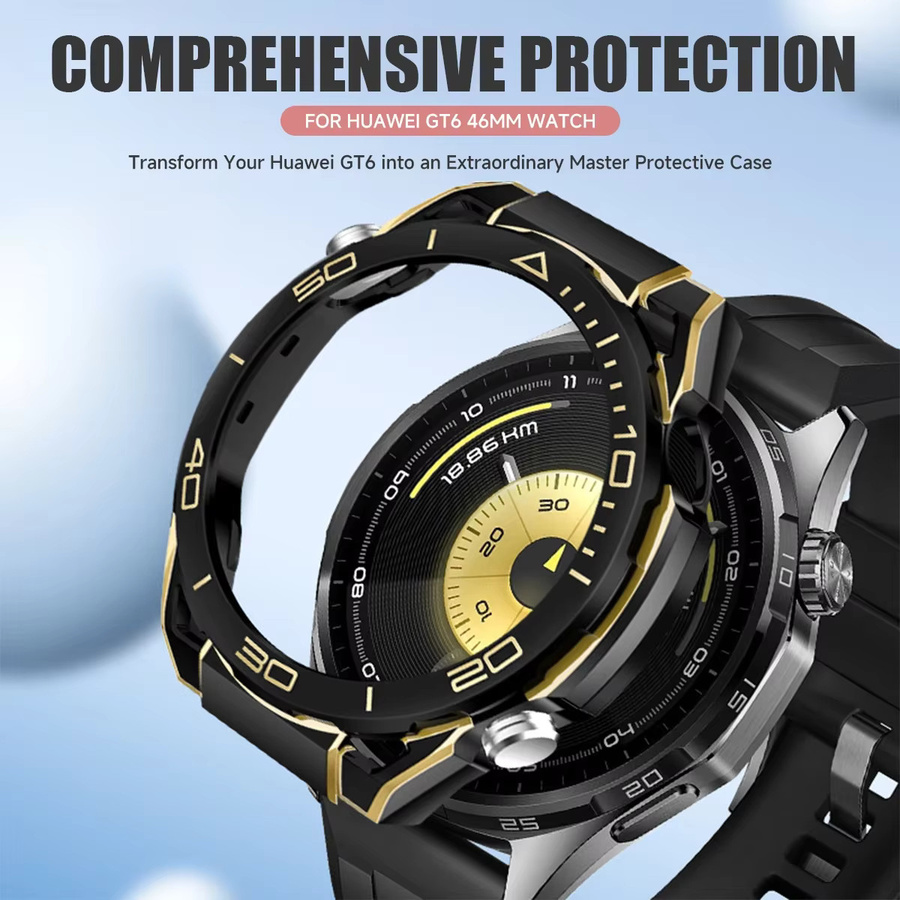 OAKCHARM Schutzhülle für Huawei Uhr GT6 46mm, Schwarz, Unisex - Bild 4