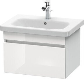 Duravit Waschtischunterschrank DuraStyle in Weiß hochglanz, wandhängend, B/T: 58 x 44,8 cm - Bild 1