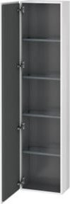 Duravit L-Cube Hochschrank weiß supermatt mit Glastüren, B/T/H: 40 x 24,3 x 176 cm - Bild 1