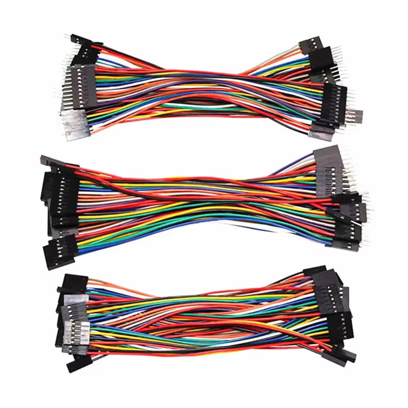 E-SIMPO Dupont Jumper-Kabelbaum 26AWG Set mit 10 Stück Stecker-Buchse-Verbindungen für PCB und Breadboard in Multicolor - Bild 3