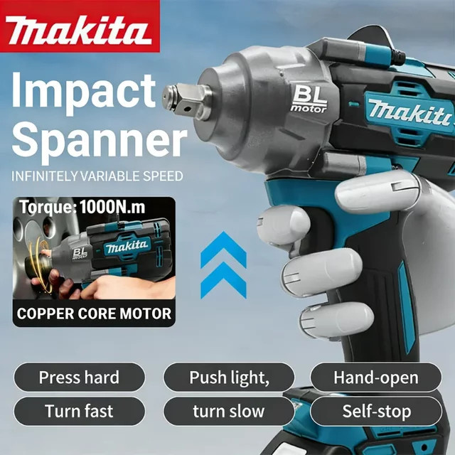 Makita DTW700 Akku-Schlagschrauber 18V mit bürstenlosem Motor und 1000Nm Drehmoment - Bild 1