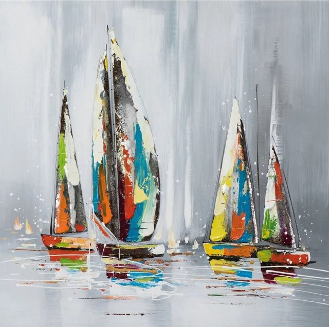 Art Universe Leinwandbild Segelträume modern Mehrfarbig B/H: 80 x 80 cm - Bild 1